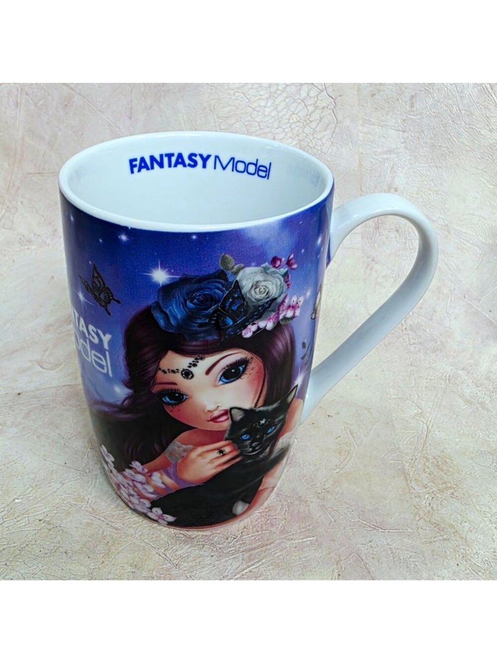 Depesche Fantasy Model Unicorn Pictorial Blue Ceramic Mug Cup Microwave Safe